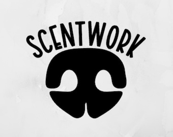 Nose Scent Work Decal, Permanent Decal, Funny Nosework Decal, Scentwork Car Decal