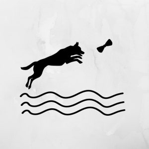 Belgian Malinois Dock Diving Decal, Permanent Decal, Malinois Dock Diving Decal