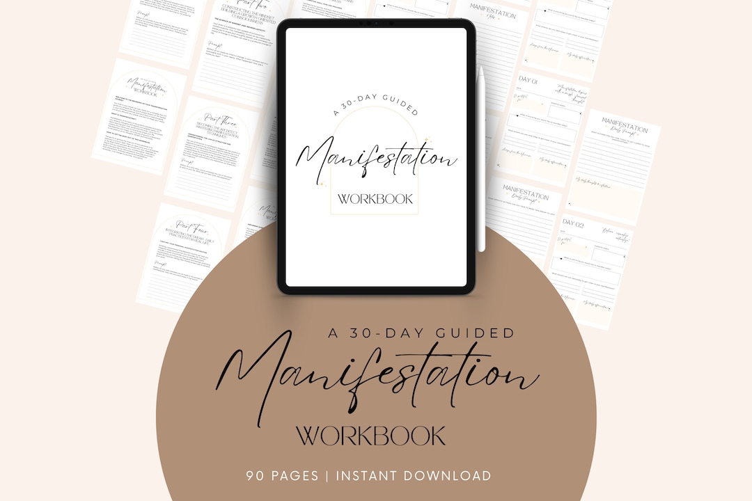 Manifestation Planner Printable Workbook Dream Journal Digital Mental ...