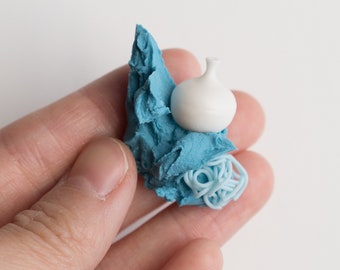 Refrigerator Art!  Magnet, Handmade Miniature Tea Set, Wheel-thrown Miniature Pottery, Artwork on your Fridge