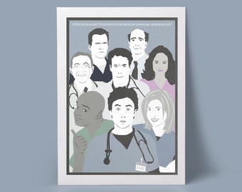 Scrubs - series quotes inspired / poster serie / stampa artistica