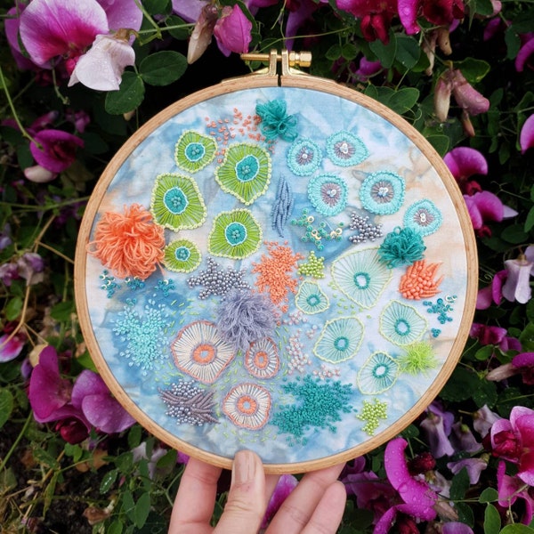 Azul Collection NO.3 - Abstract Embroidery