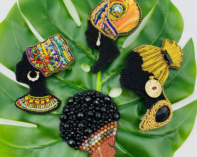 Brooches. Beaded Brooches african Women .brooches of Etsy