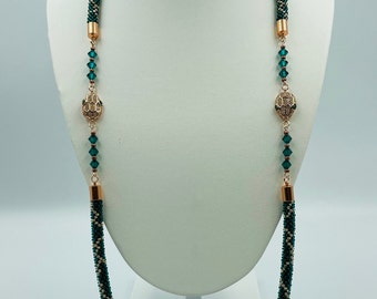 Necklace with charms .