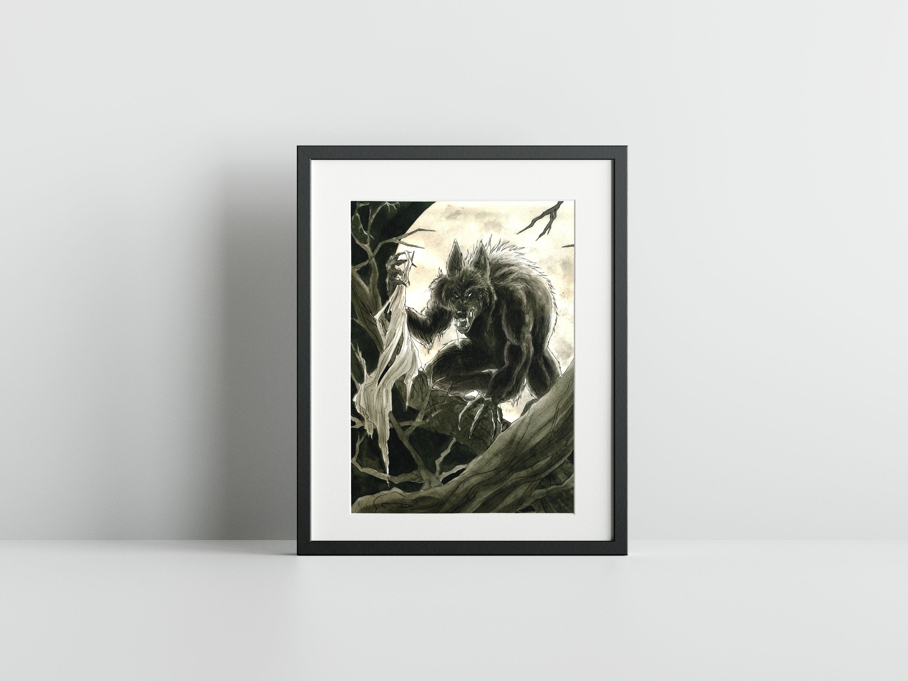 Night of the Werewolf Art Print for Sale by Jallu123