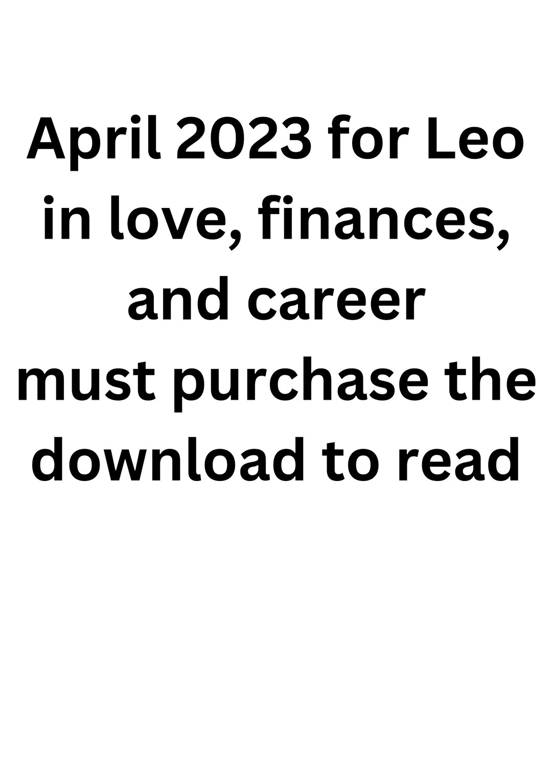 Zodiac Leo April 2023 Love Career and Finances General Etsy
