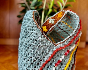 crochet summer bag (pink)