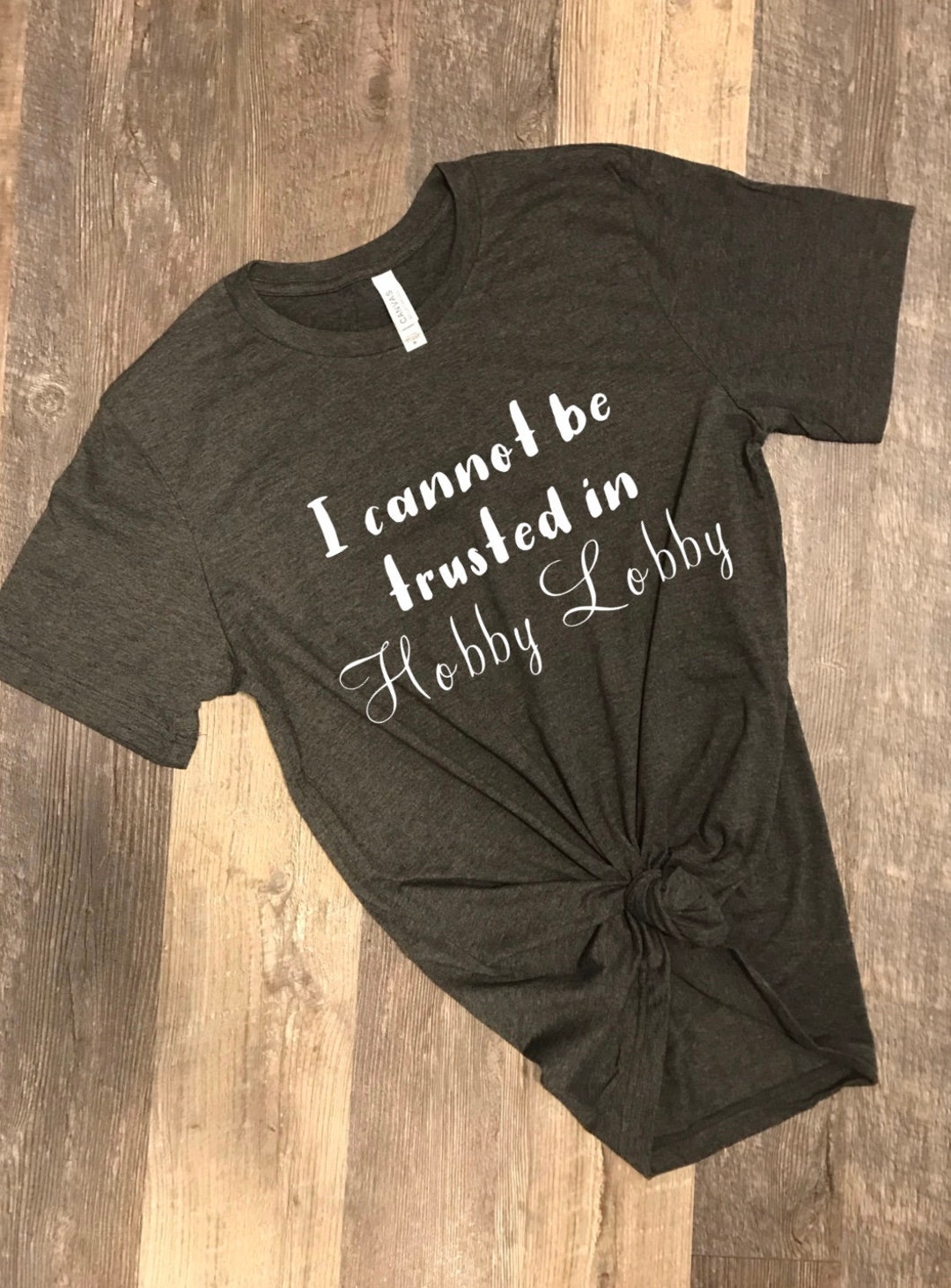 I Cannot Be Trust in Hobby Lobby Shirt Etsy