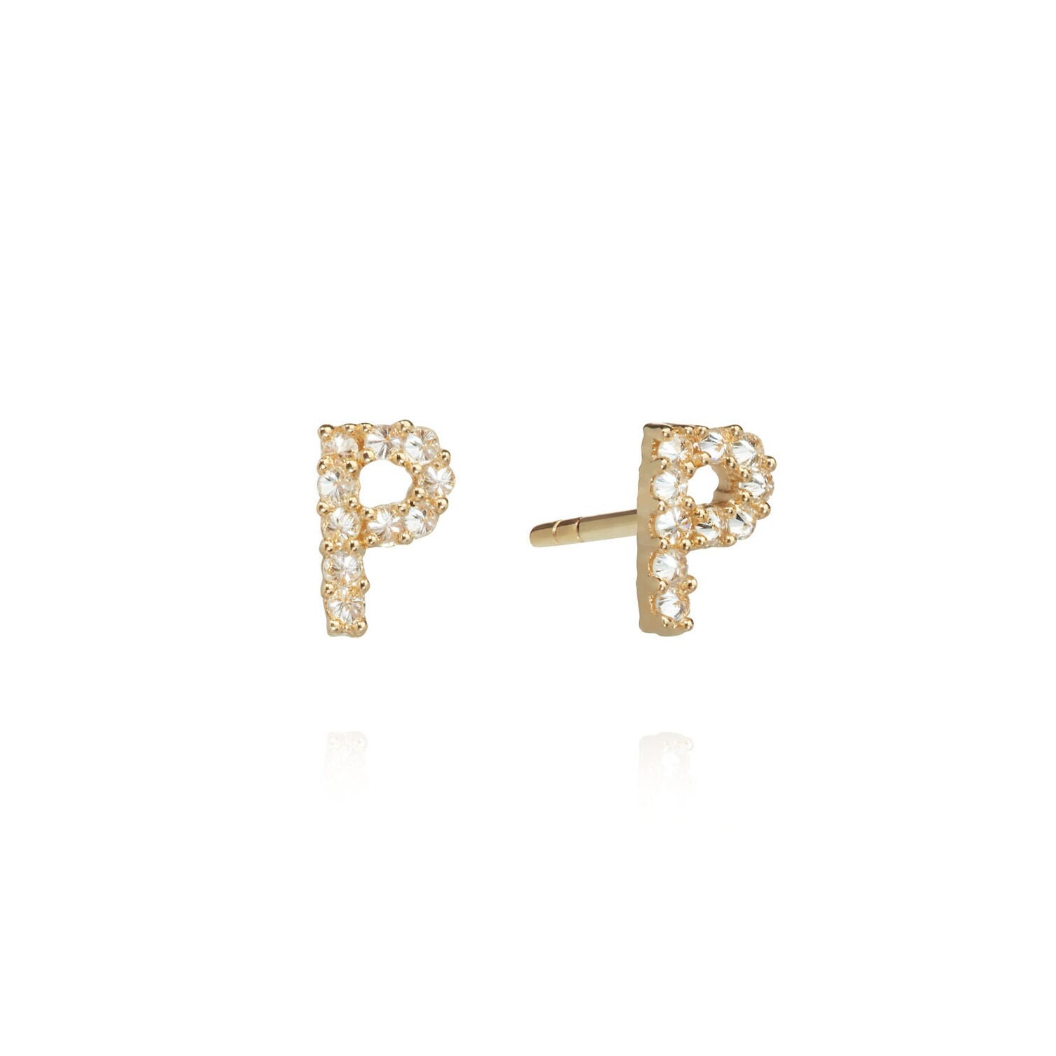 Letter p earrings clearance
