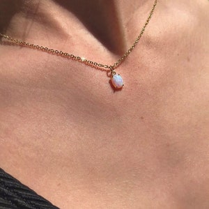 opal necklace, dainty opal necklace, opal jewelry, opal jewellery, dainty opals, gold necklace, dainty necklace