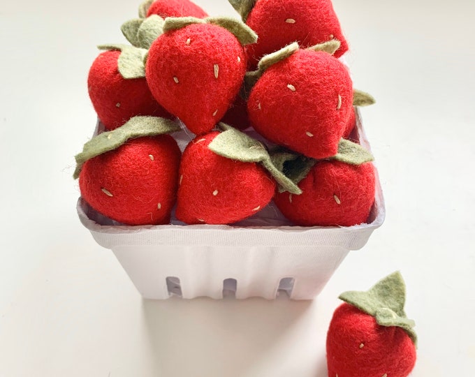 Felt Fruit and Vegetable Set C Pieces, Play Fake Felt Food. Felt Fruit