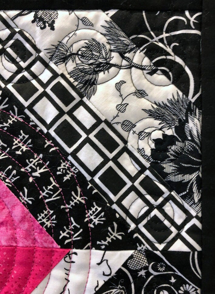 Black White and Bright Quilt Throw Wall Art 38 x | Etsy