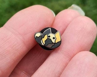 Mini Tortie Cat Black Plated Nickel Enamel Pin, Enamel Lapel Pin, Collectible Pin, Cat Design, Hard Enamel Pin,  Mini Filler Pin