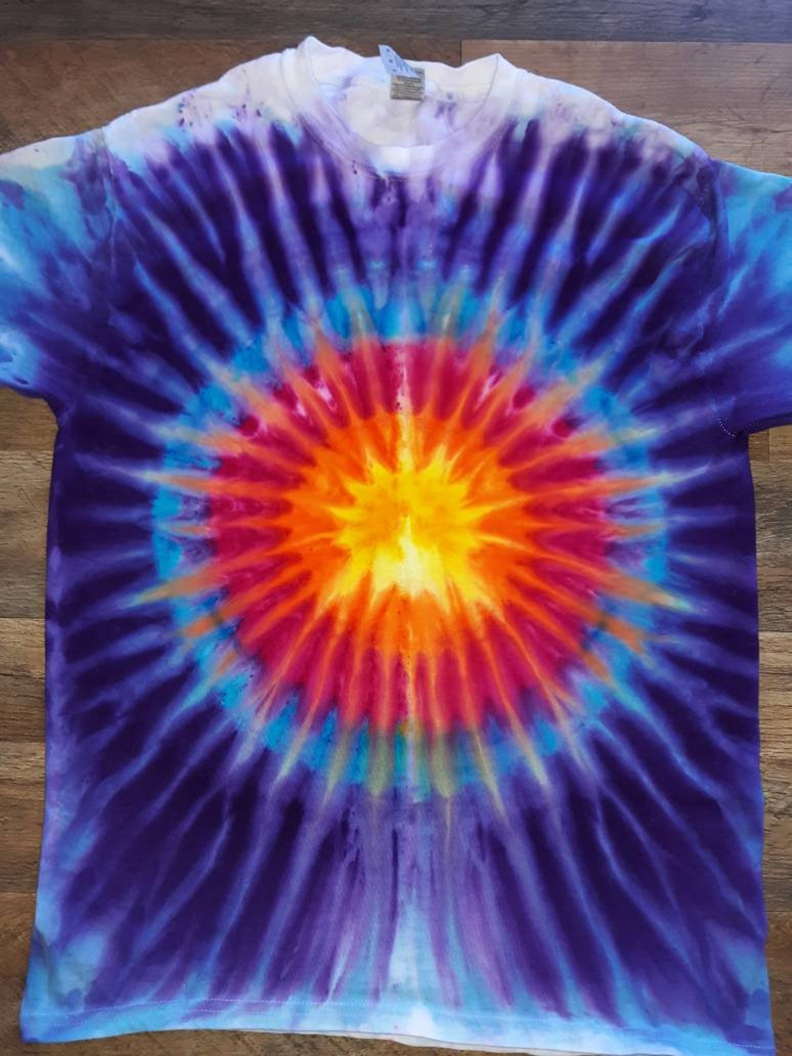 Medium Sunburst Tie Dye Shirt Medium Tie Dye Tie Dye Tee Etsy
