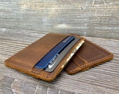 Minimalist Leather Wallet, Personalized Slim Front Pocket Wallet, Men 39 s Cardholder, Distressed Leather Cardholder, Perfect Gift