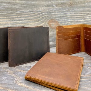 Cartera clásica personalizada para hombre, regalo para el Día del Padre, cartera personalizada con grabado, cartera con escritura a mano, regalo para papá, regalo de cumpleaños