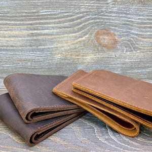 Mens Leather Wallet, Personalized Bifold Wallet, Monogrammed Wallet, Birthday Gift for Him, Leather Anniversary Gift, Fathers Day Gift image 6