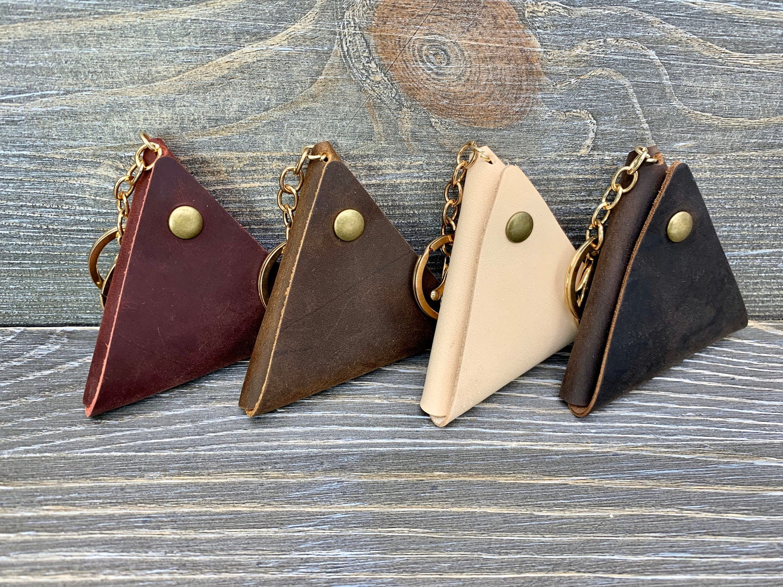 Leather Coin Purse Key Chain Leather Coin Purse Coin Holder Etsy