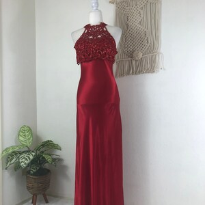 open lace back dress Faviana 11245 Prom Dress - Red main image 0