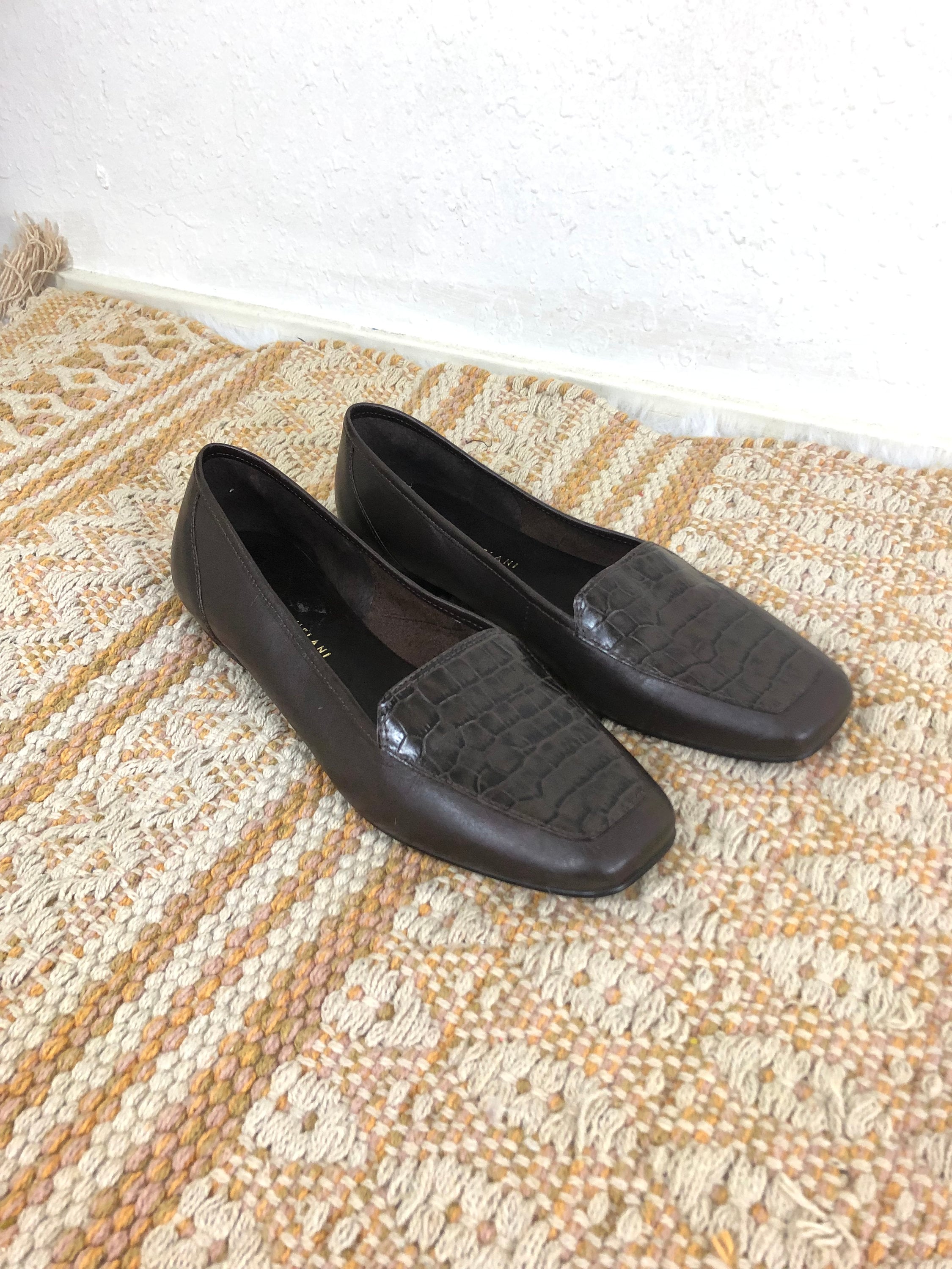 ANTONIO MELANI black slip on loafers size 7.5 Antonio Melani Libby Mules Pebble Leather Slip-ons Women main image 3