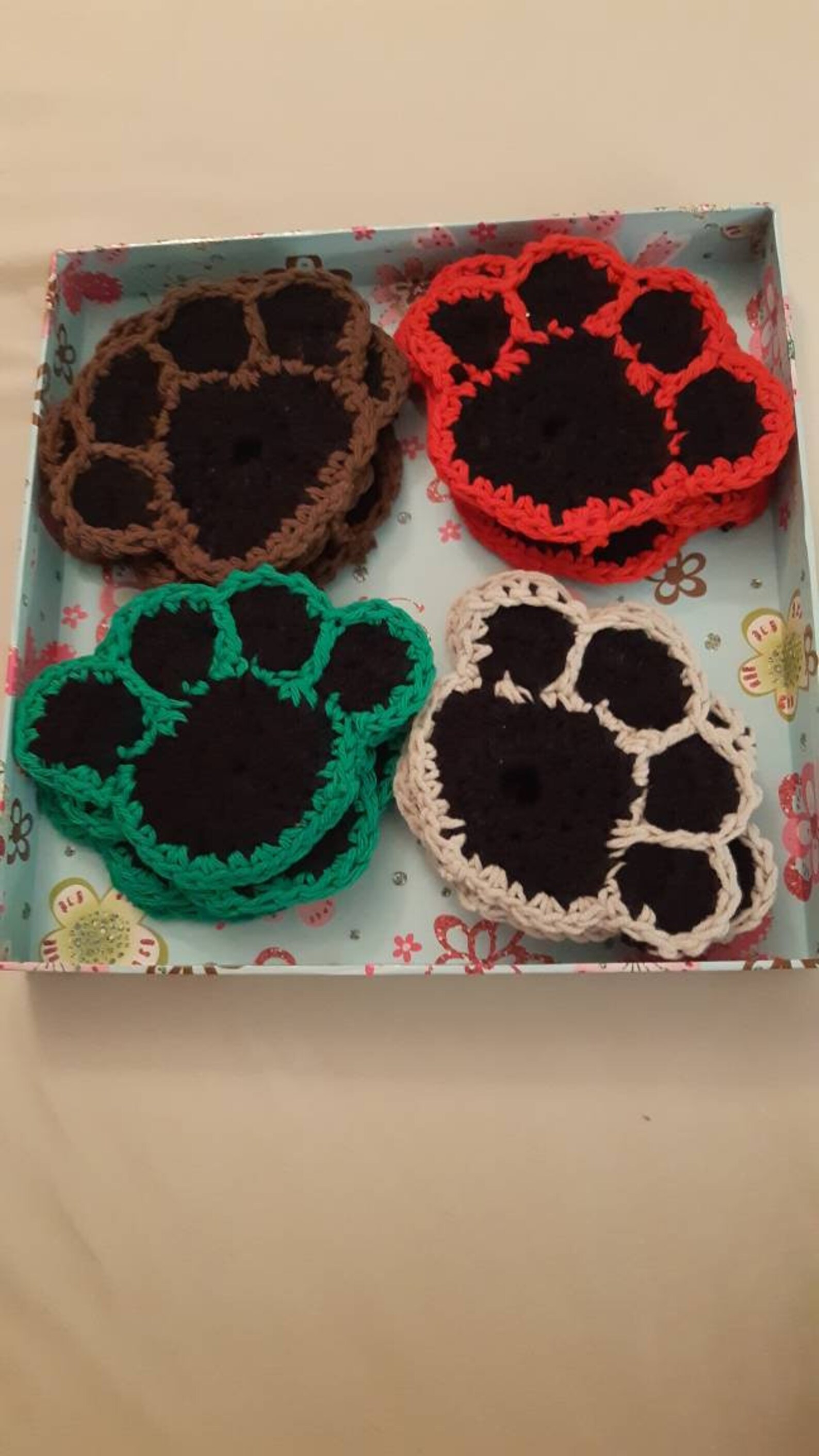 PAW COASTERS CROCHET Etsy