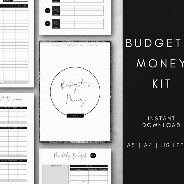 Printable Financial Journal | Printable Finance Planner | Printable Budget Tracker | Printable Financial Templates, Printable Finance Binder