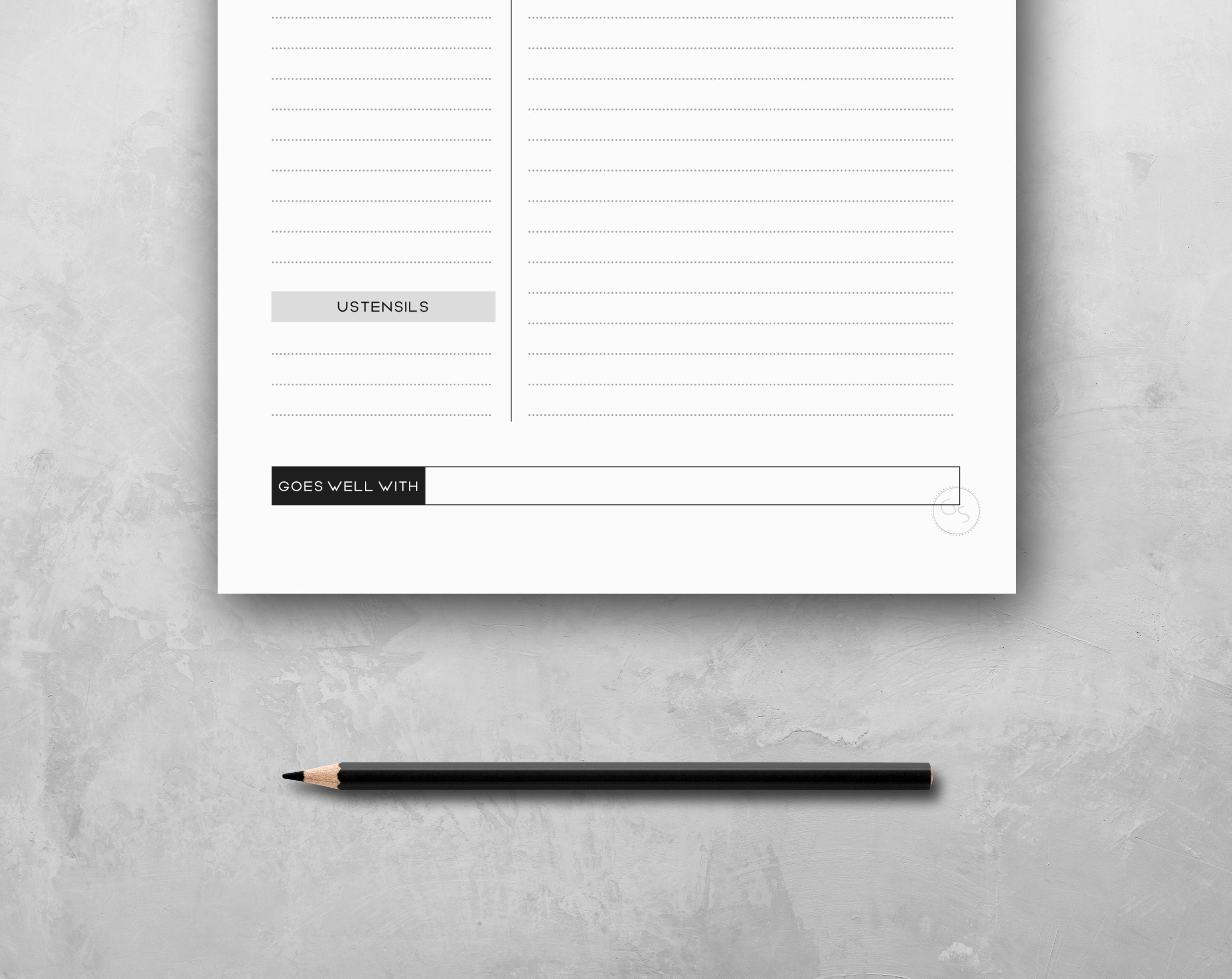 recipe-card-printable-recipes-printable-a4-a5-us-etsy