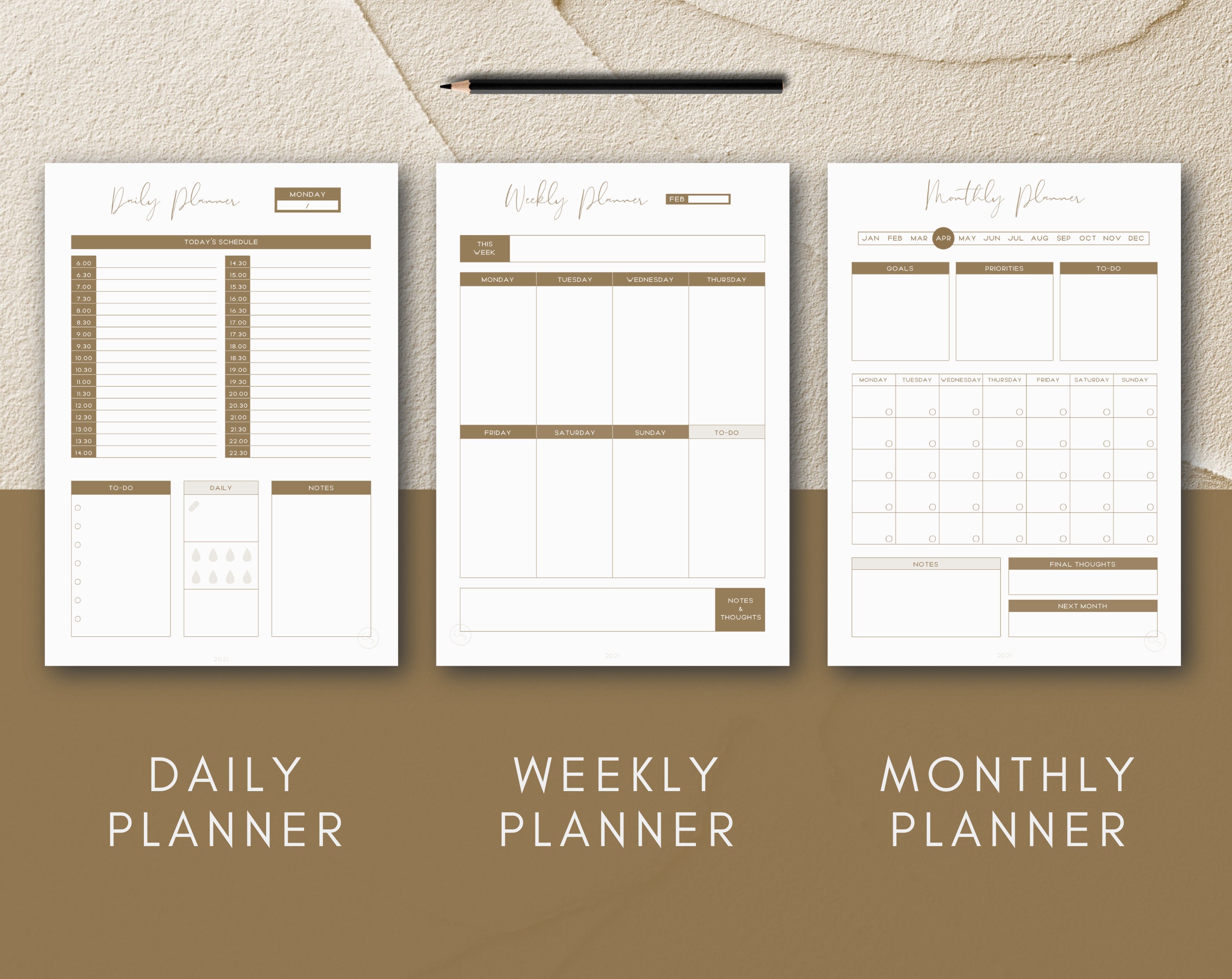 Printable Planner Daily Weekly Monthly Planner Routines - Etsy