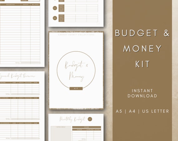 Budget Binder / Printable Planner / Money & Budget Planner / Financial  Planner / A5, A4, US Letter / Instant Download / Design elegante -   Italia