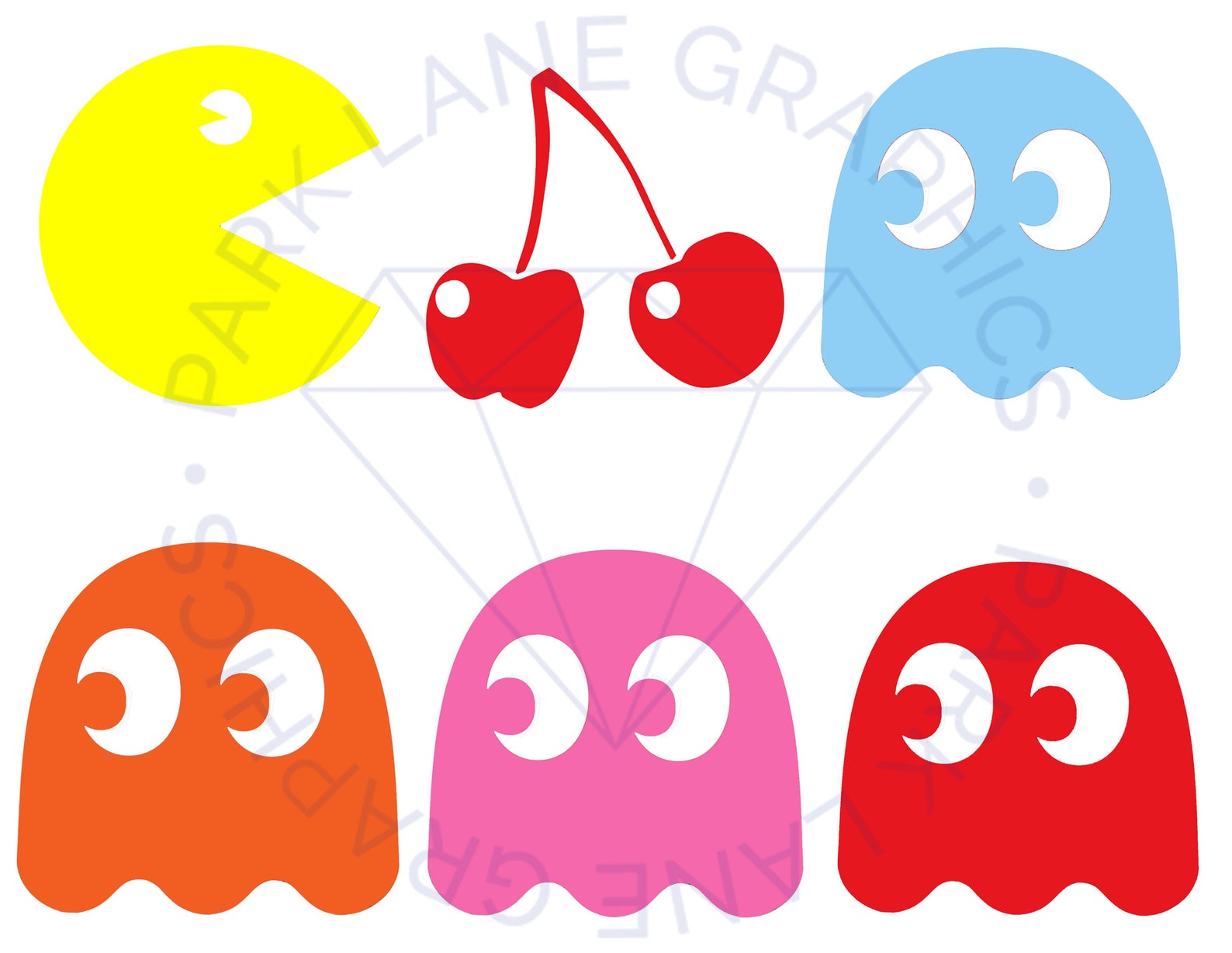 Pac Man Modern Multipack 6 x 2 inch Vinyl Sticker Decal | Etsy