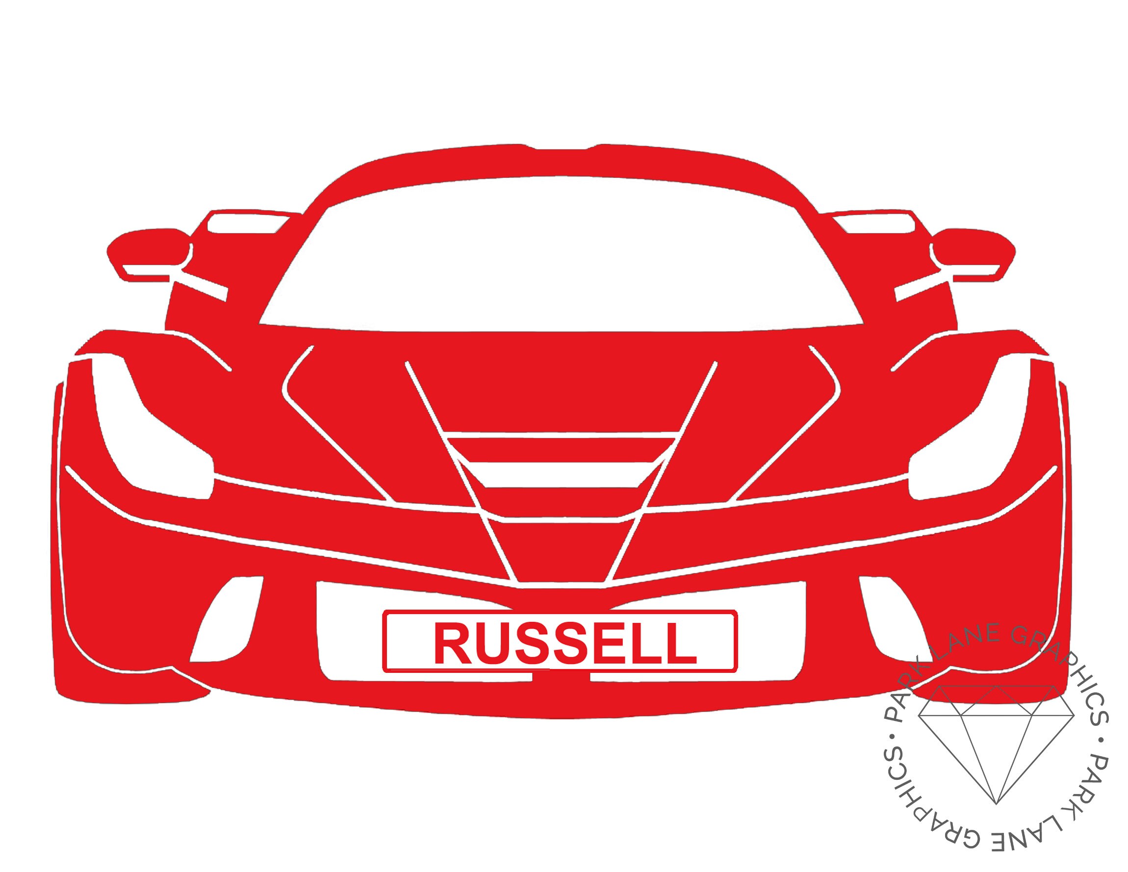 Custom Name Sports Car 1 Vinyl Sticker Decal Supercar Etsy