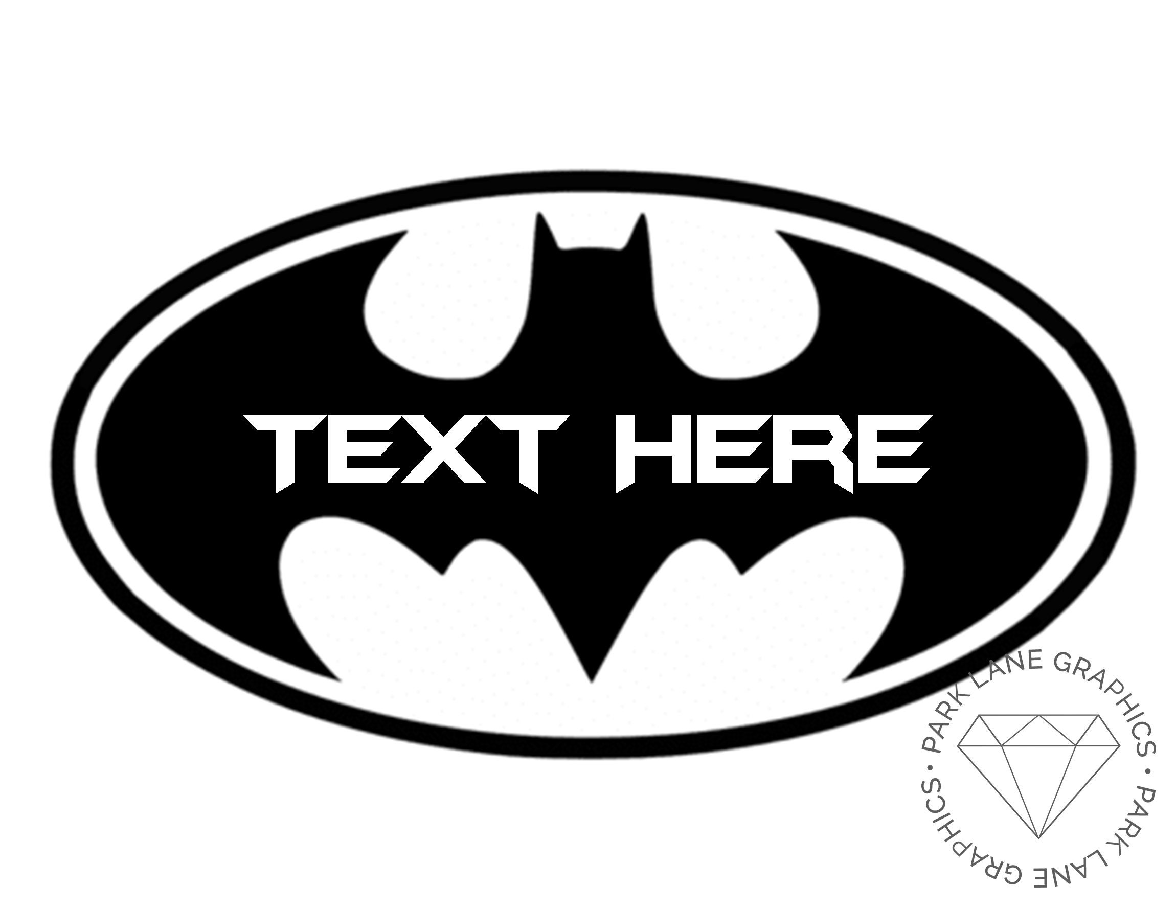 Custom Batman Logo Vinyl Sticker Decal 3 DC Comics Etsy