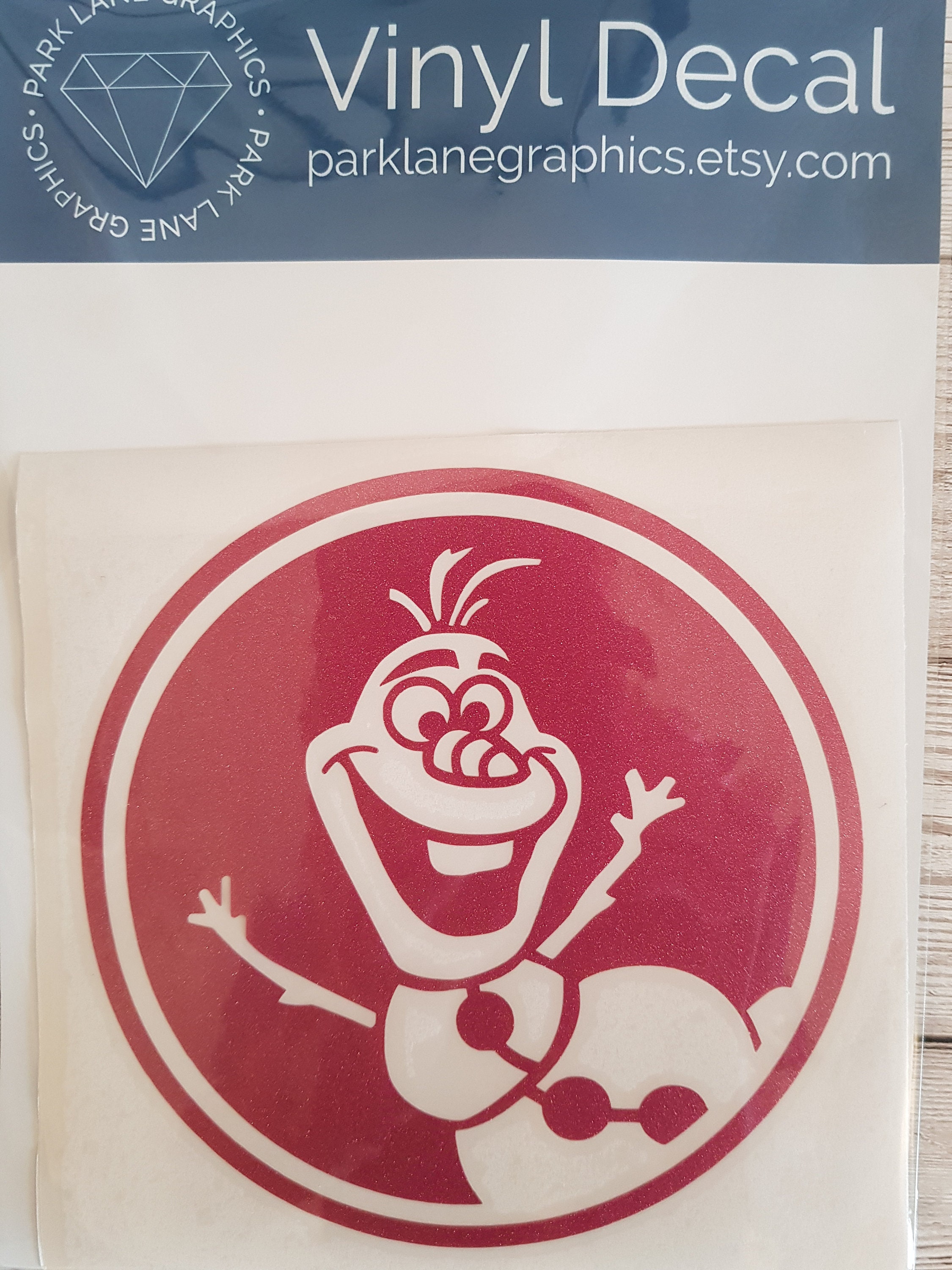 disney frozen olaf vinyl sticker decal snowman magic etsy