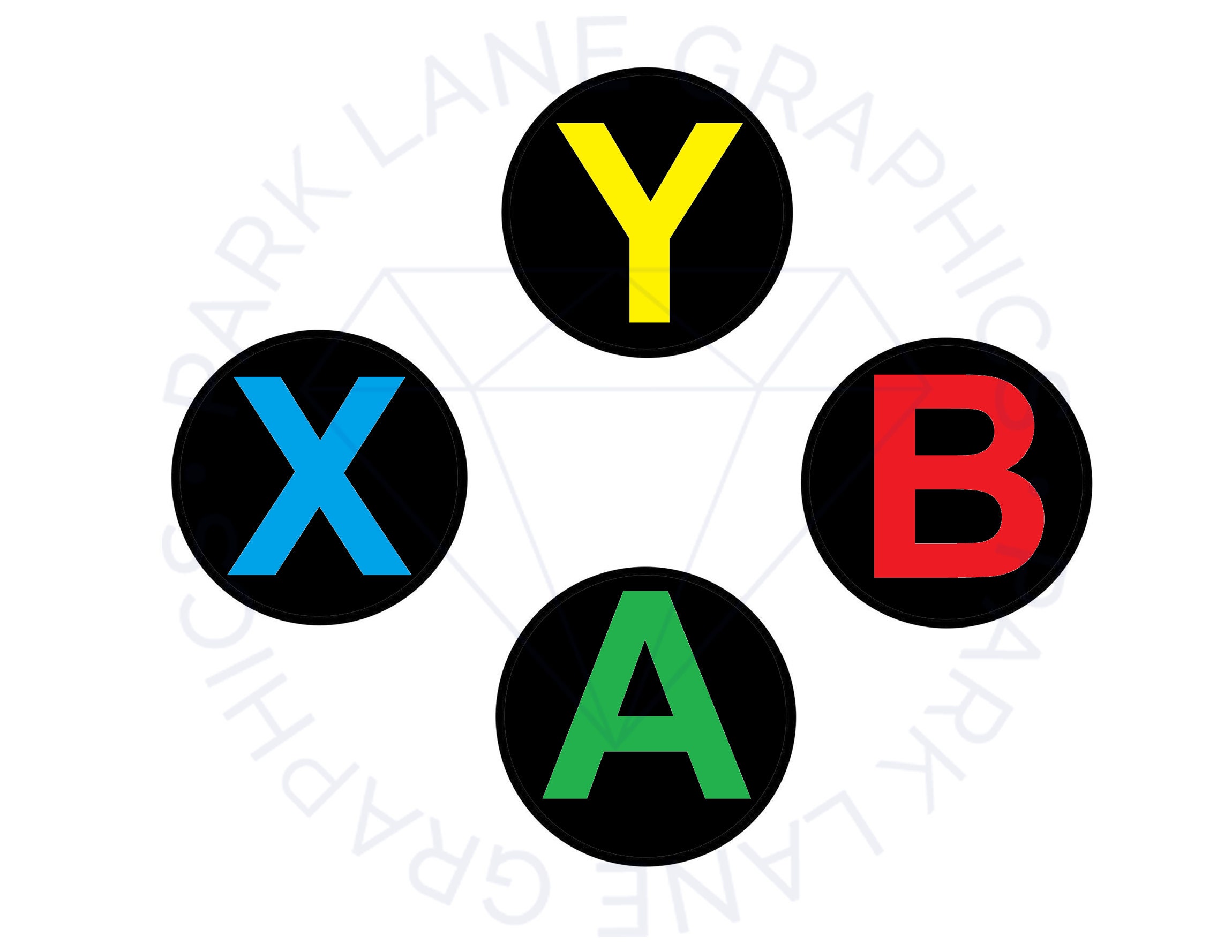 Controller Buttons Multipack ABXY 4 x 3 Inch Vinyl Sticker Etsy