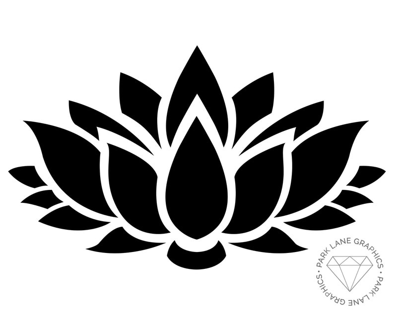 Lotus Flower 2 Vinyl Sticker Decal Gardening Laptop Etsy