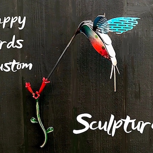 Custom hummingbird sculpture