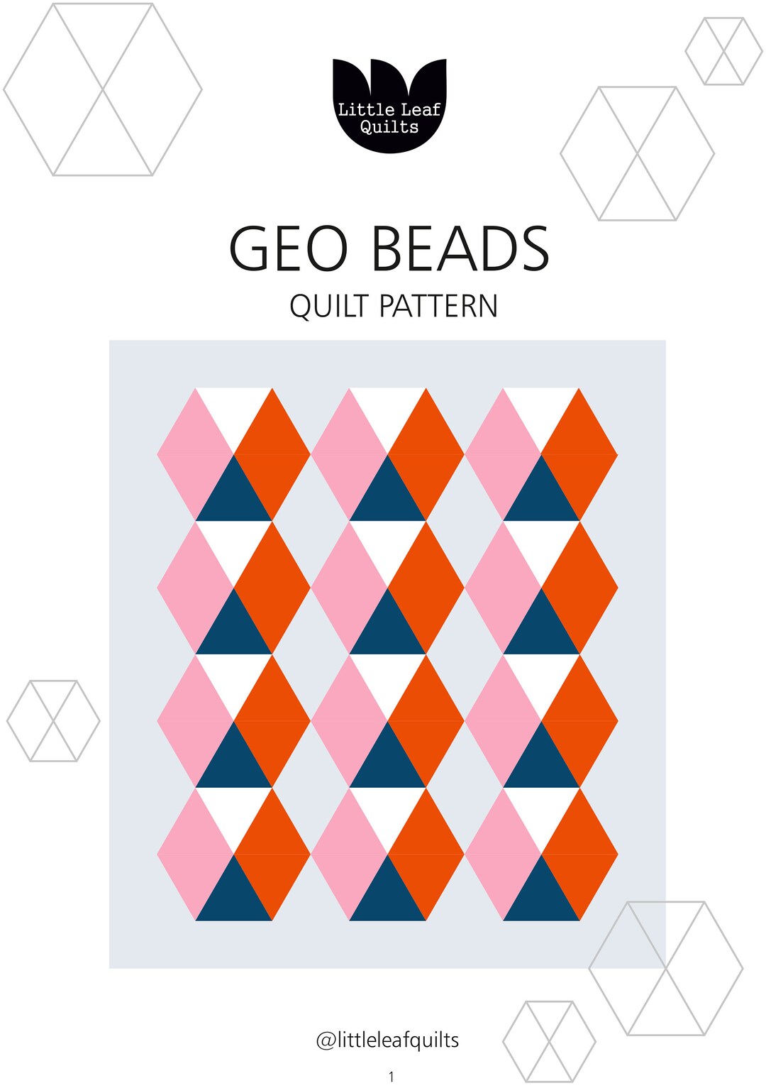 Geo Beads Quilt Pattern Etsy