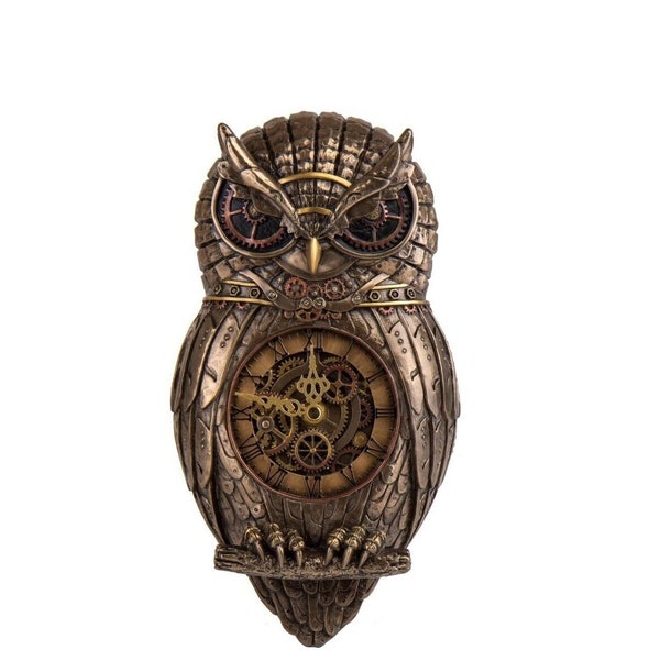 12.59 Inches Steampunk Owl Wall clock