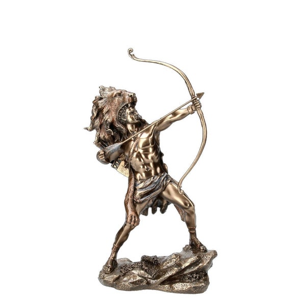 Figurine de statue en bronze d’Hercule. Sculpture en bronze d’Hercule. Sculpture de figurine de Dieu grec. Statue de figurine en bronze d’Hercule.