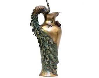 16.93 Art nouveau Peacock Vase