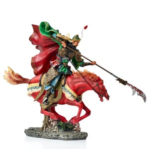 Guan Yu Statue Figurine.關羽.Zisha Statue.Jingzhou Statue.Lui Bei.Zhang Fei.Romance of The Three Kingdoms Statue.Emperor Guan.
