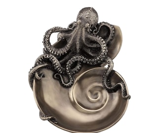 Octopus Nautilus Shell Decorative Tray