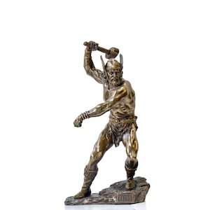 Thor Statue Figurine.Thor Bronzed Sculpture.Norse Gods Statue.Odin.Thor.Loki
