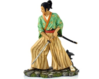 Samurai with sword Statue.Samurai Figurine.