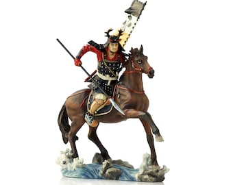 戦国時代の騎馬武者像：手塗り樹脂製 - Etsy 日本