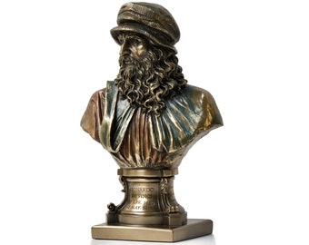 Busto de Leonardo Da Vinci.
