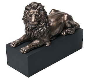 Lion Figurine.Lion Statue.Lion with Stand Sculpture