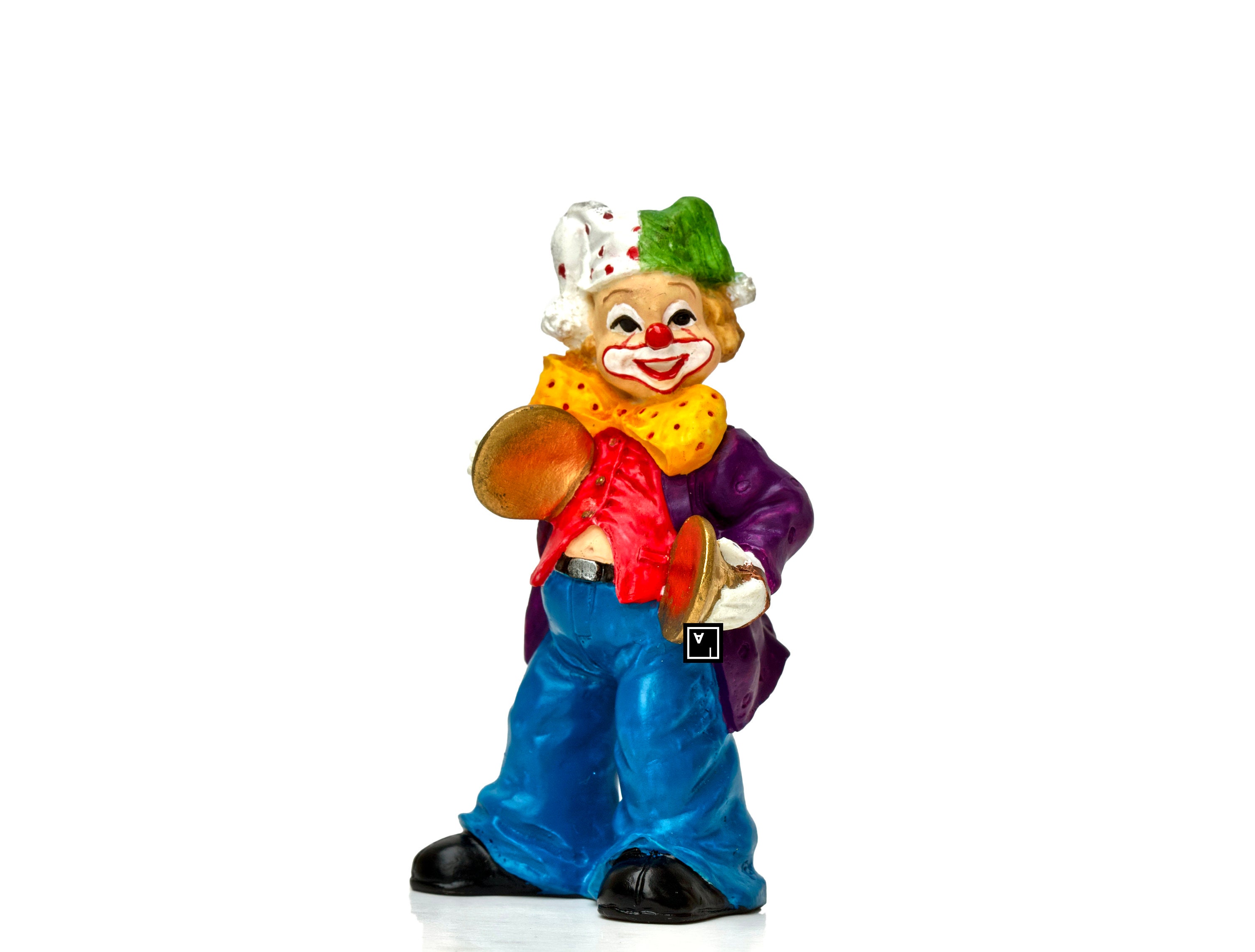 Musical Clowns Figurine: Veronese Design Bone Dust Bronze Statue