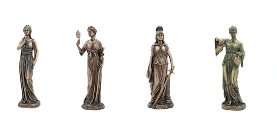 Four Cardinal Virtues Statues (prudence, Fortitude, Temperance) - Etsy