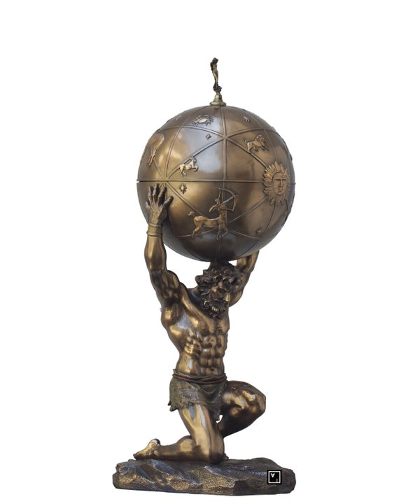 AtlasἌτλας,Titan,80,4 cm,アトラース 24.60 Inches Large Atlas Titan Statue. Greek Mythology Atlas Titan
